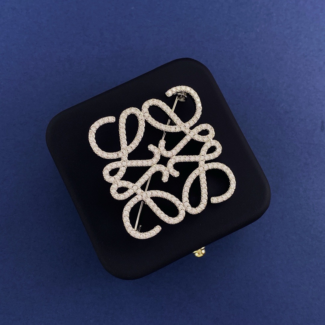 Bagsaaa L0ew* Crystal Brooch