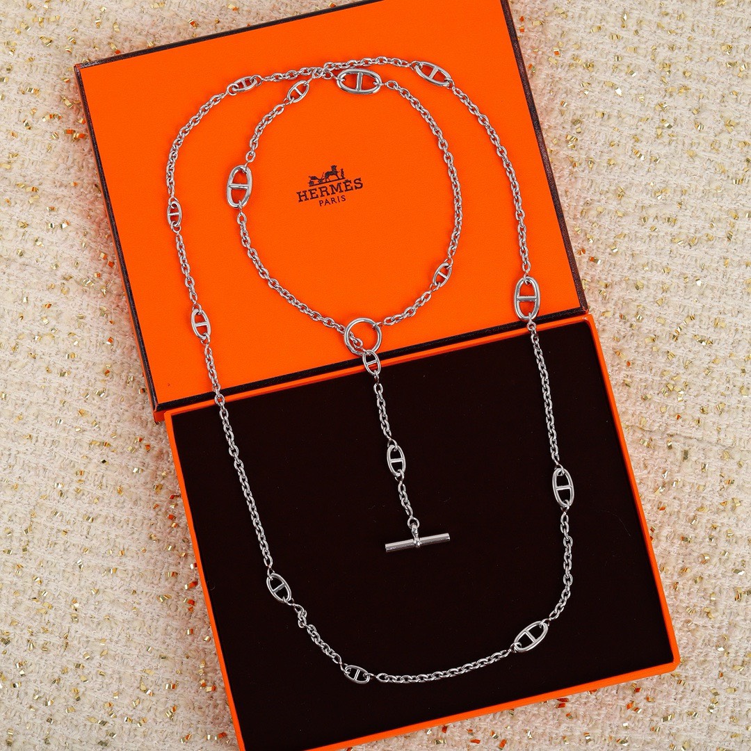 Bagsaaa H**me5 Sterling Silver Farandole Necklace