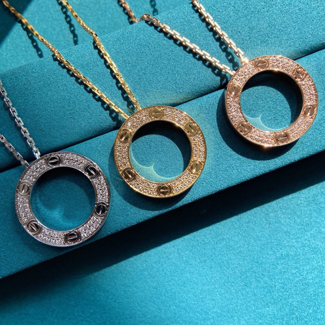 Bagsaaa Cariter Love Necklace With D1am0nd