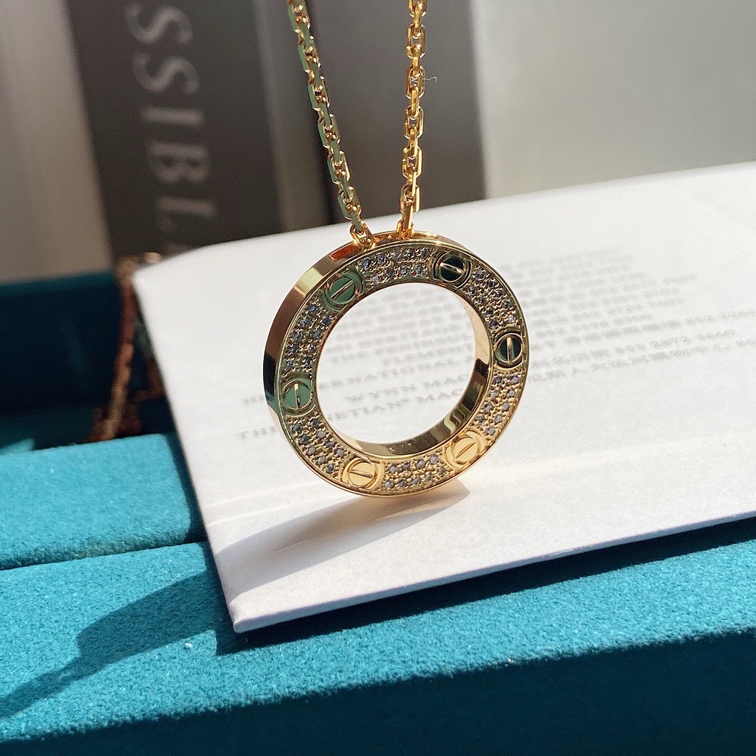 Bagsaaa Cariter Love Necklace With D1am0nd