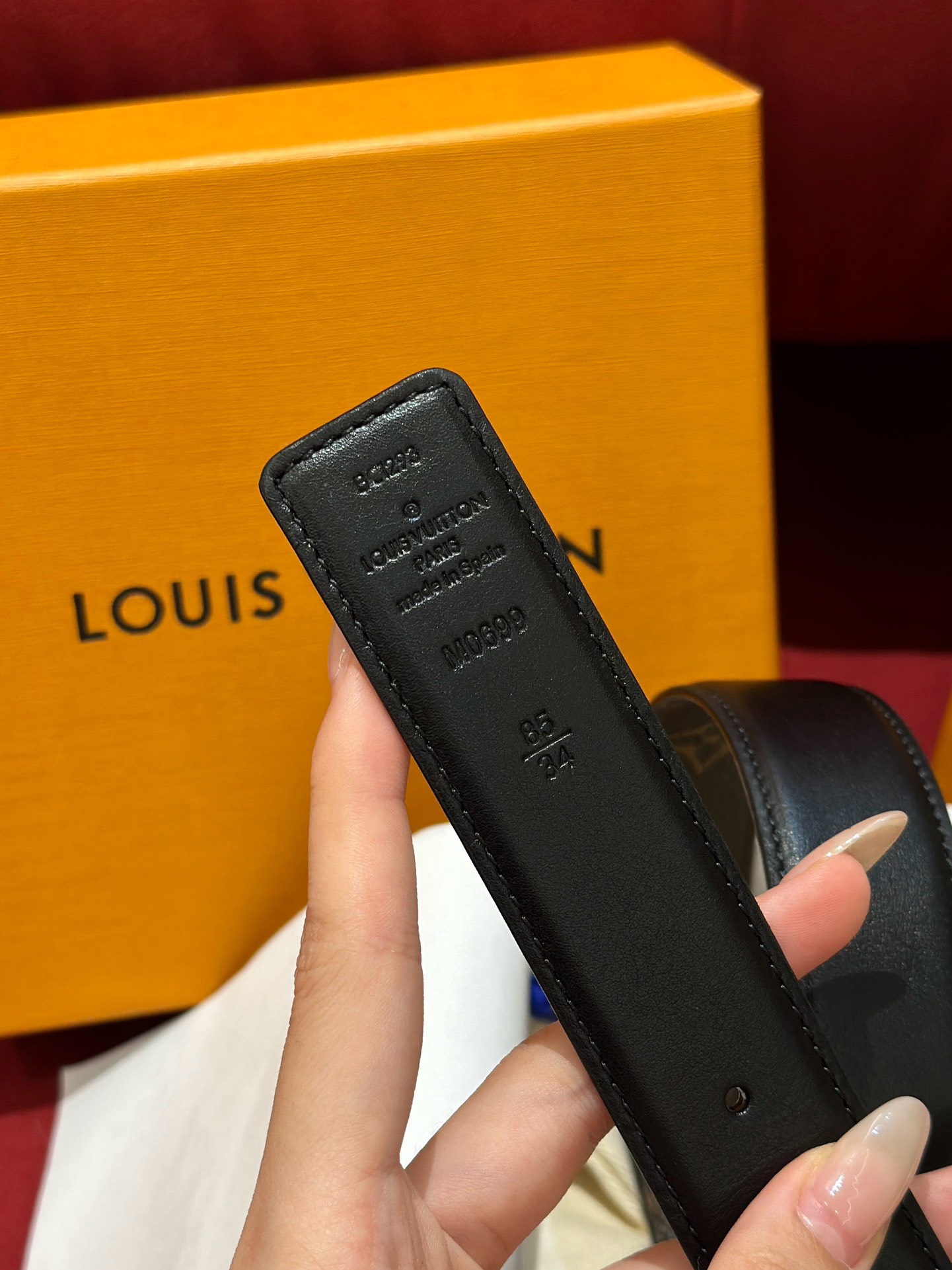 Bagsaaa L0vis Vvtt0n Monogram Belt In Black