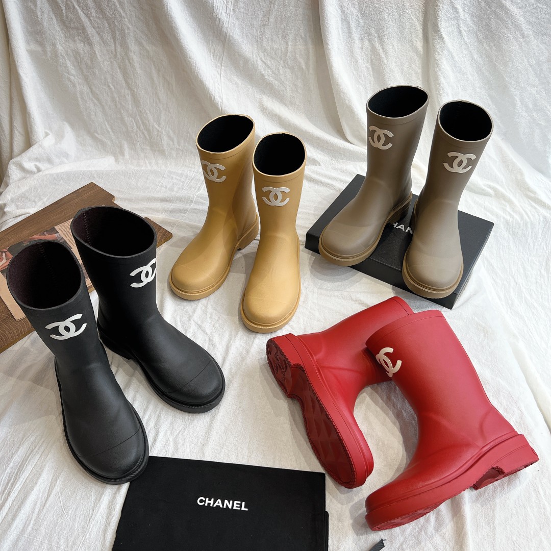 Bagsaaa Ch**el 22A Shorrt Boots Caoutchouc Rubber CC
