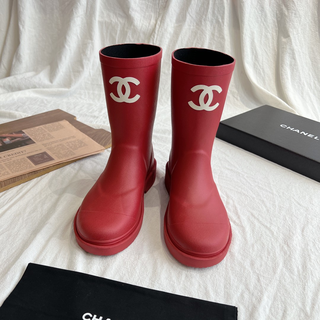Bagsaaa Ch**el 22A Shorrt Boots Caoutchouc Rubber CC