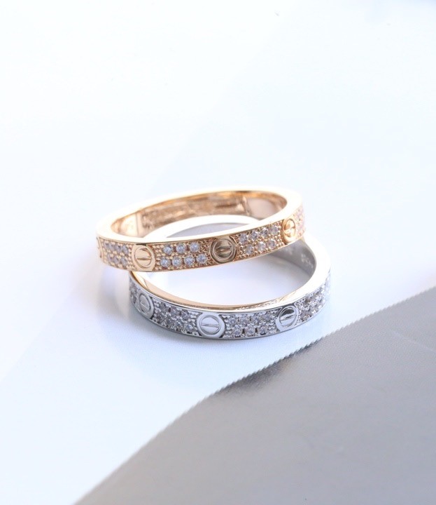 Bagsaaa Ca*t1er Love Ring D1am0nd Paved 2.6mm