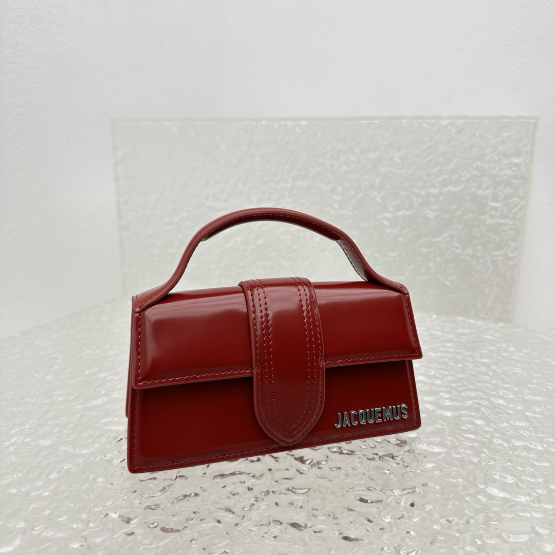 Bagsaaa Jacquemus Le Bambino leather mini red handbag - 18*6*7CM
