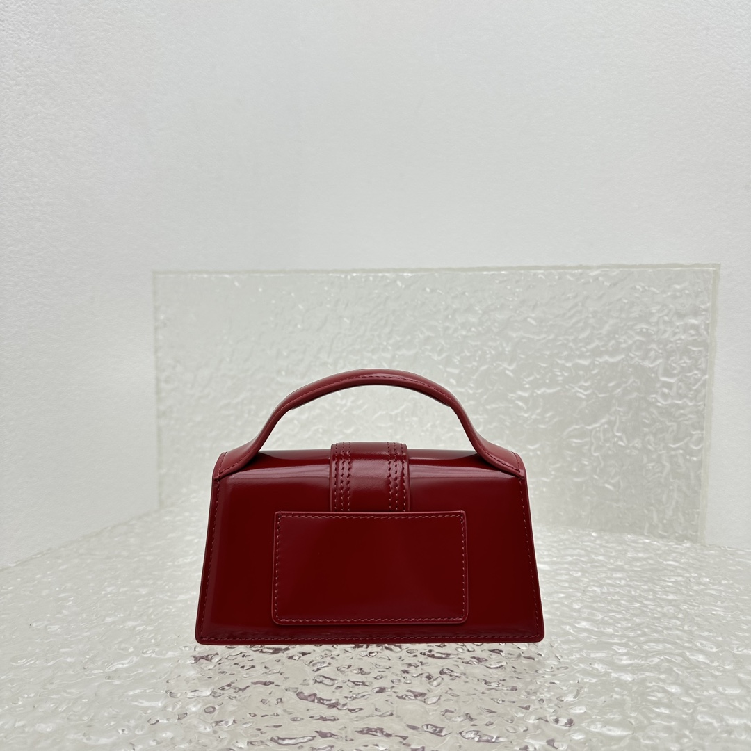 Bagsaaa Jacquemus Le Bambino leather mini red handbag - 18*6*7CM