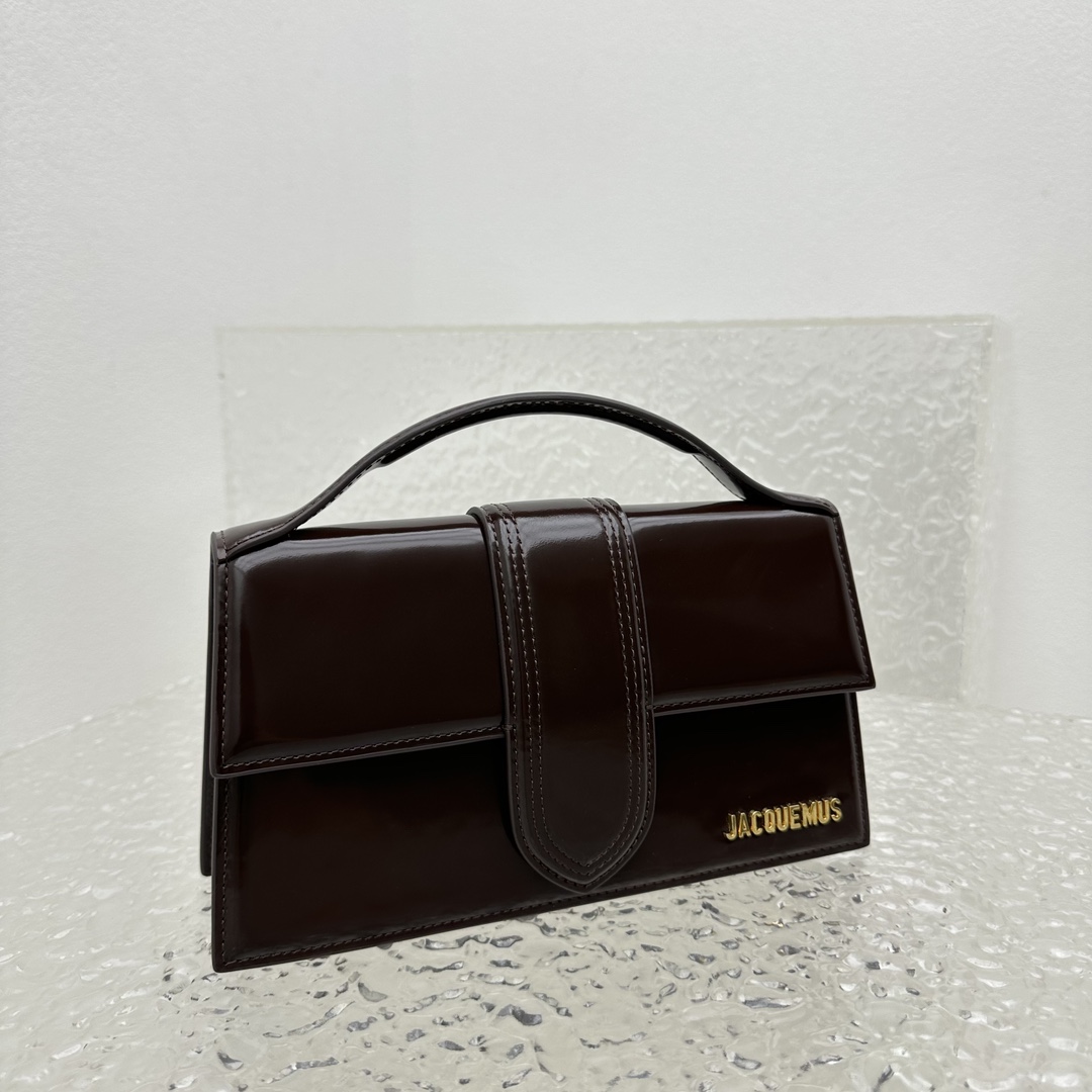 Bagsaaa Jacquemus Bambino Bag Brown Leather - 24*13*7CM