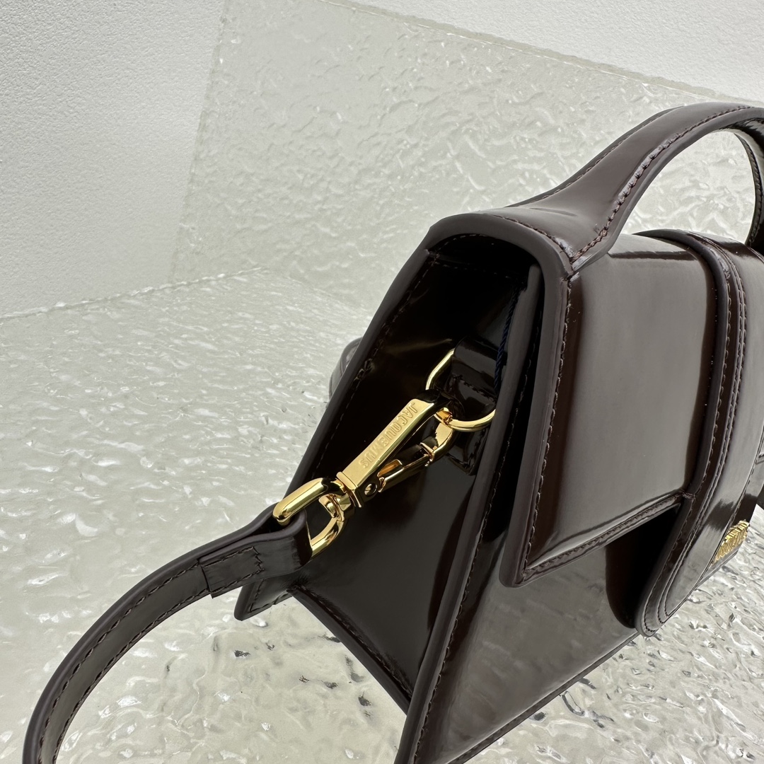 Bagsaaa Jacquemus Bambino Bag Brown Leather - 24*13*7CM