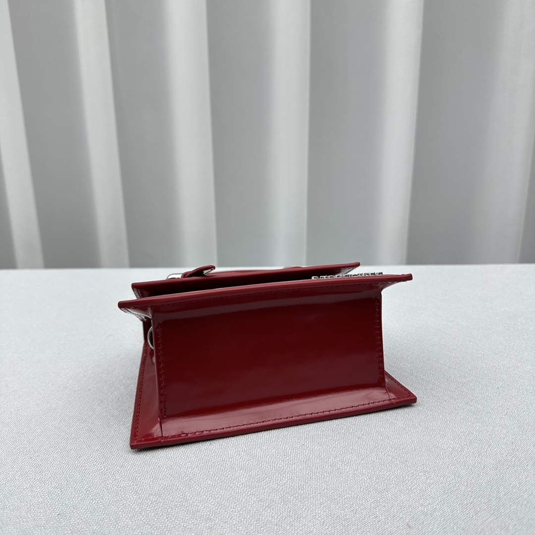 Bagsaaa Jacquemus Le Chiquito Moyen Boucle Logo Plaque Red - 18*14*8CM