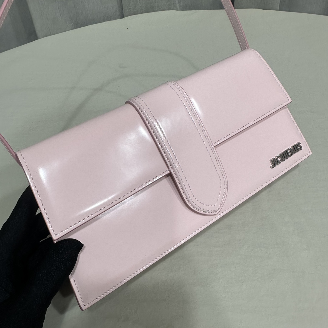 Bagsaaa Jacquemus Le bambino long shoulder bag in light pink - 28x13.5x6cm