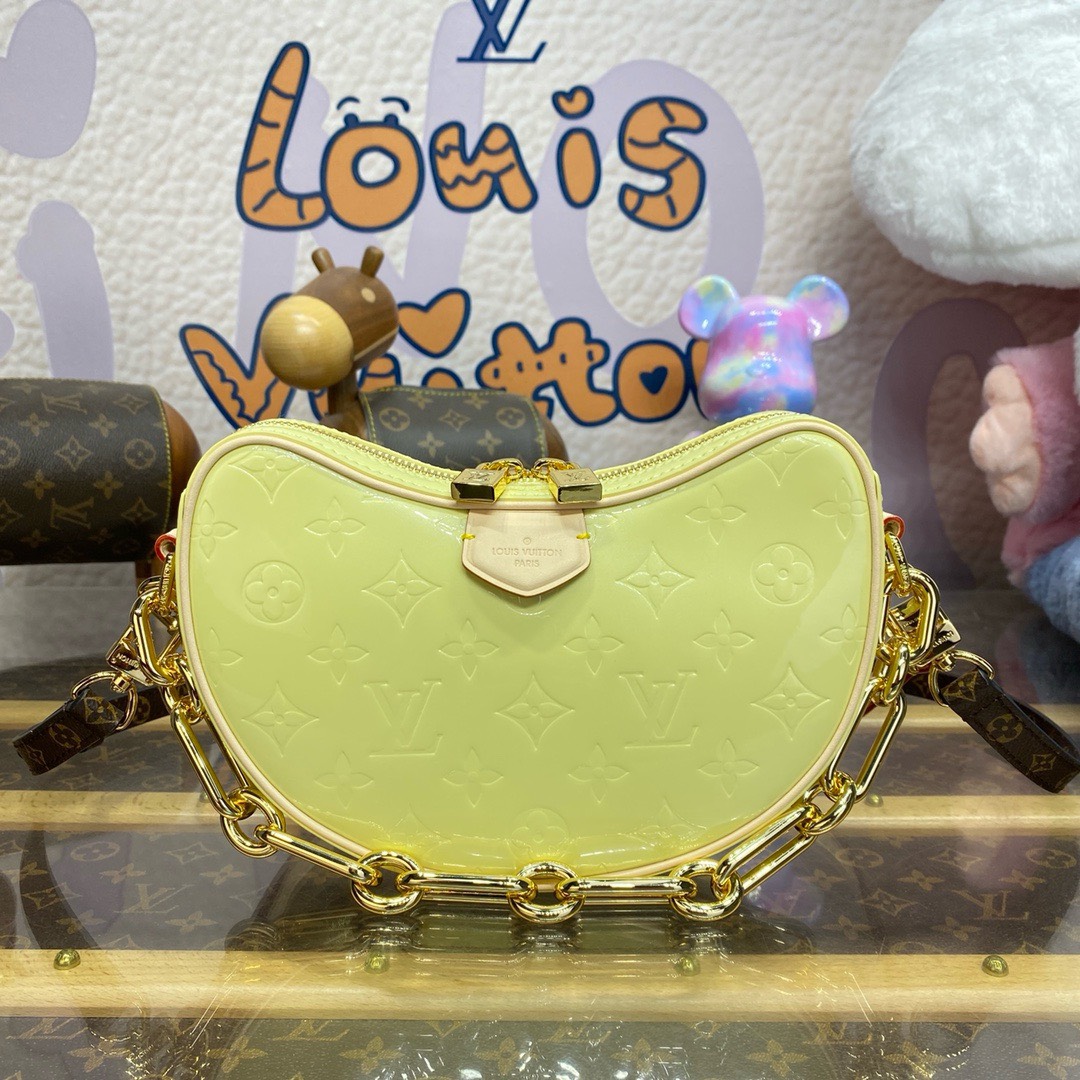 Bagsaaa L0vis Vvtt0n Croissant PM Monogram Vernis Leather