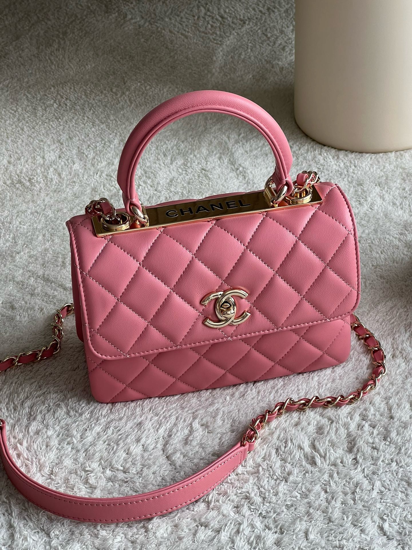 Bagsaaa Ch**el Trendy CC 20cm In Pink