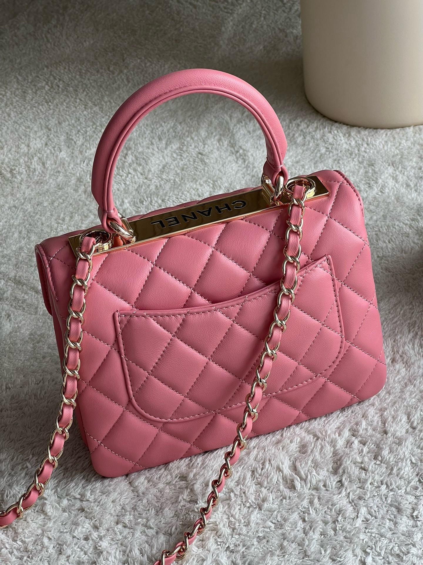 Bagsaaa Ch**el Trendy CC 20cm In Pink