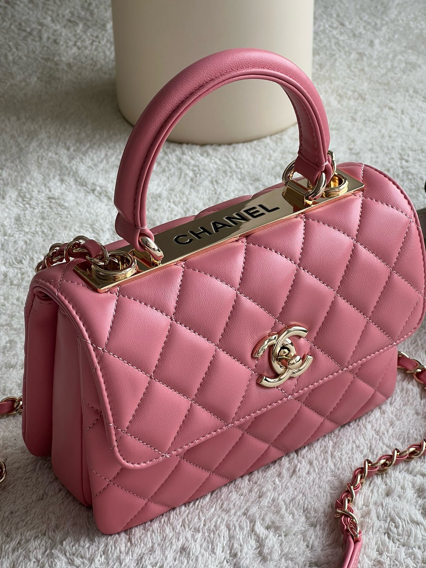 Bagsaaa Ch**el Trendy CC 20cm In Pink