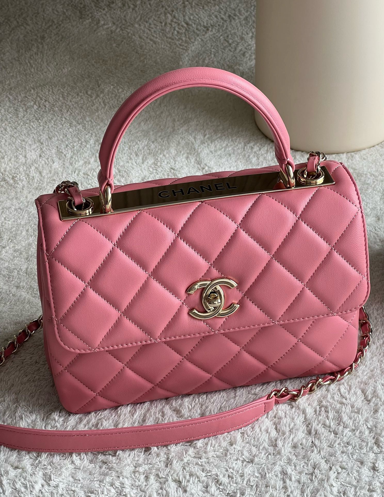 Bagsaaa Ch**el Trendy CC 25cm In Pink