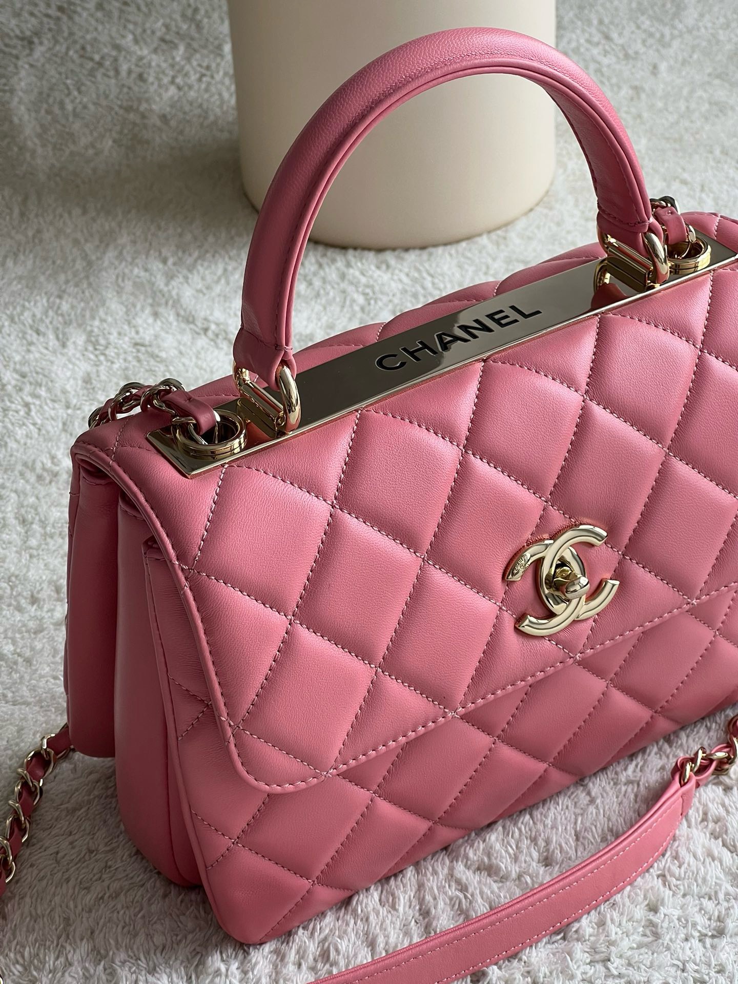 Bagsaaa Ch**el Trendy CC 25cm In Pink