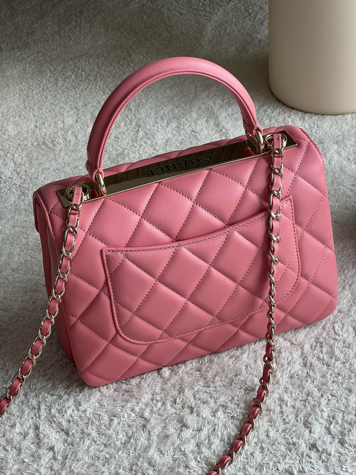 Bagsaaa Ch**el Trendy CC 25cm In Pink