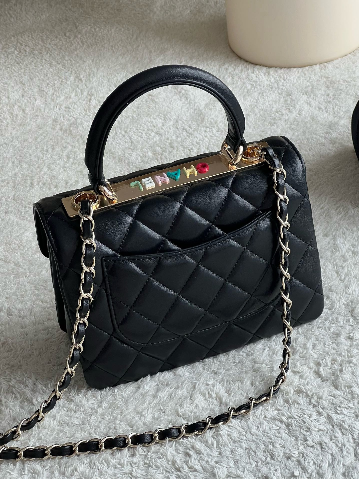 Bagsaaa Ch**el Trendy CC 20cm In Black