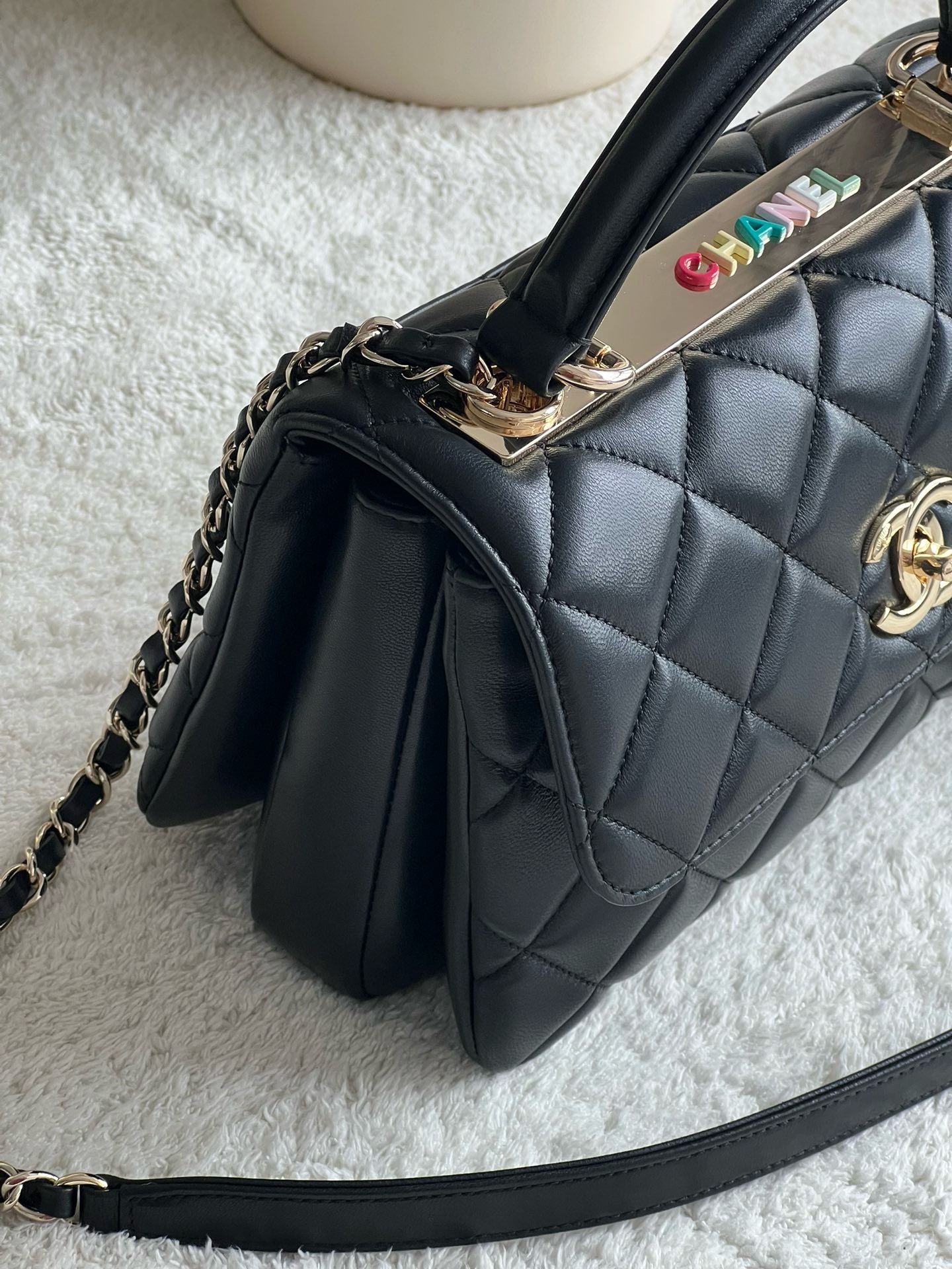 Bagsaaa Ch**el Trendy CC 25cm In Black