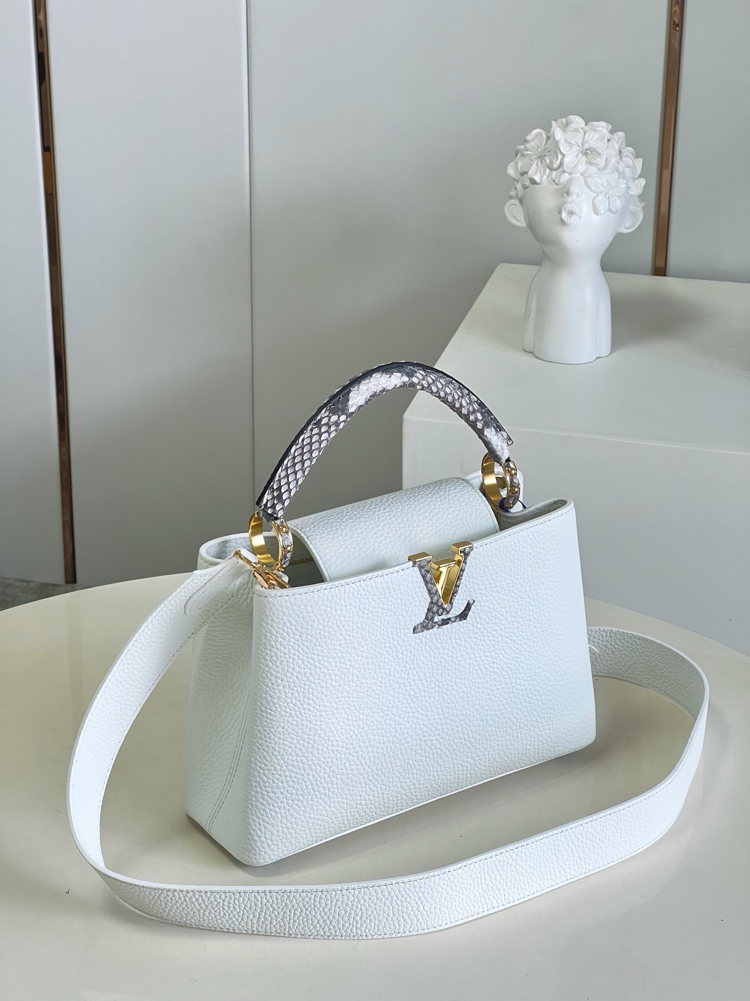 Bagsaaa L0vis Vvtt0n Capucines White - 27cm