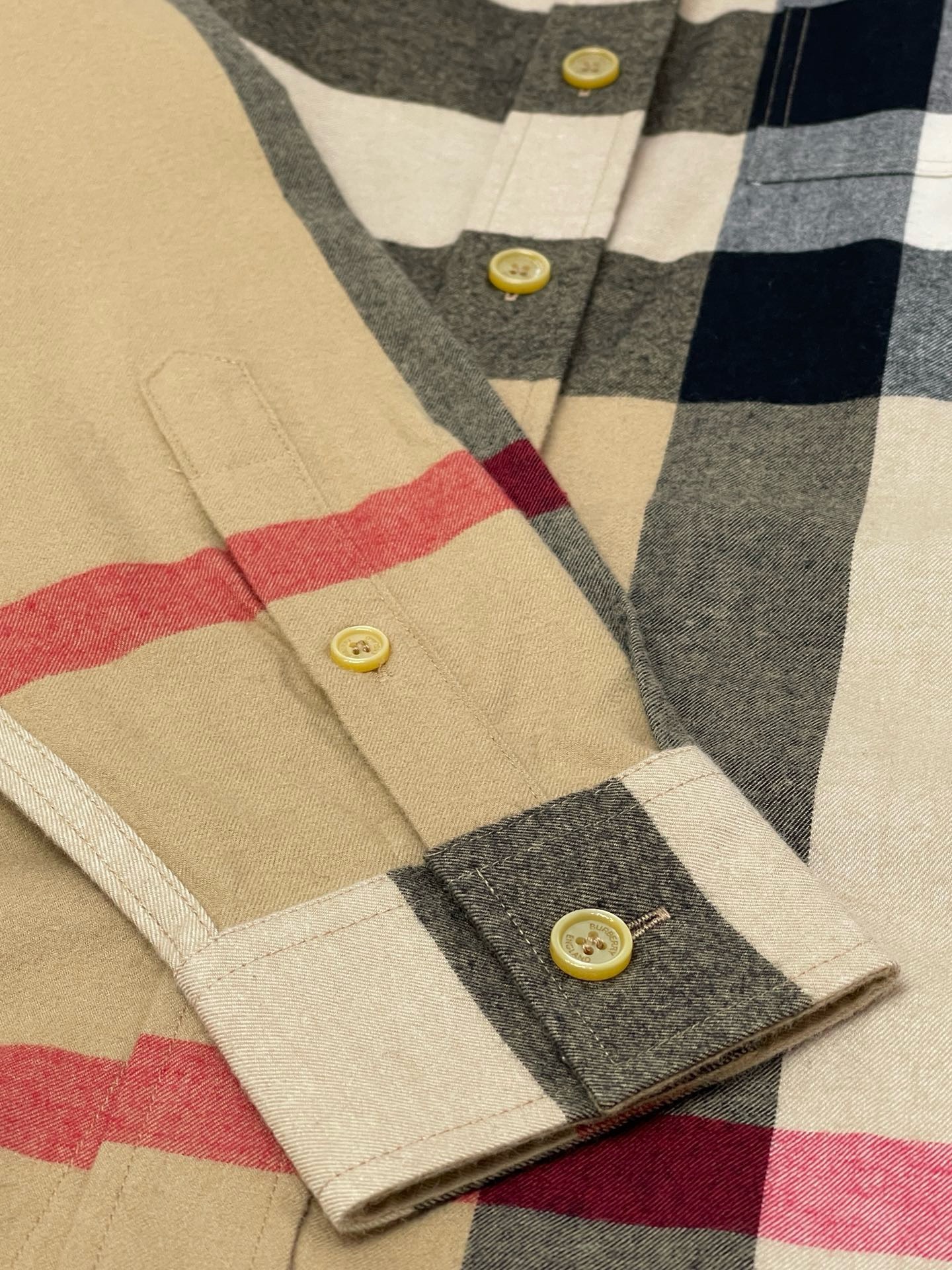 Bagsaaa Bv*b*rry Beige Slim Somerton Check Shirt