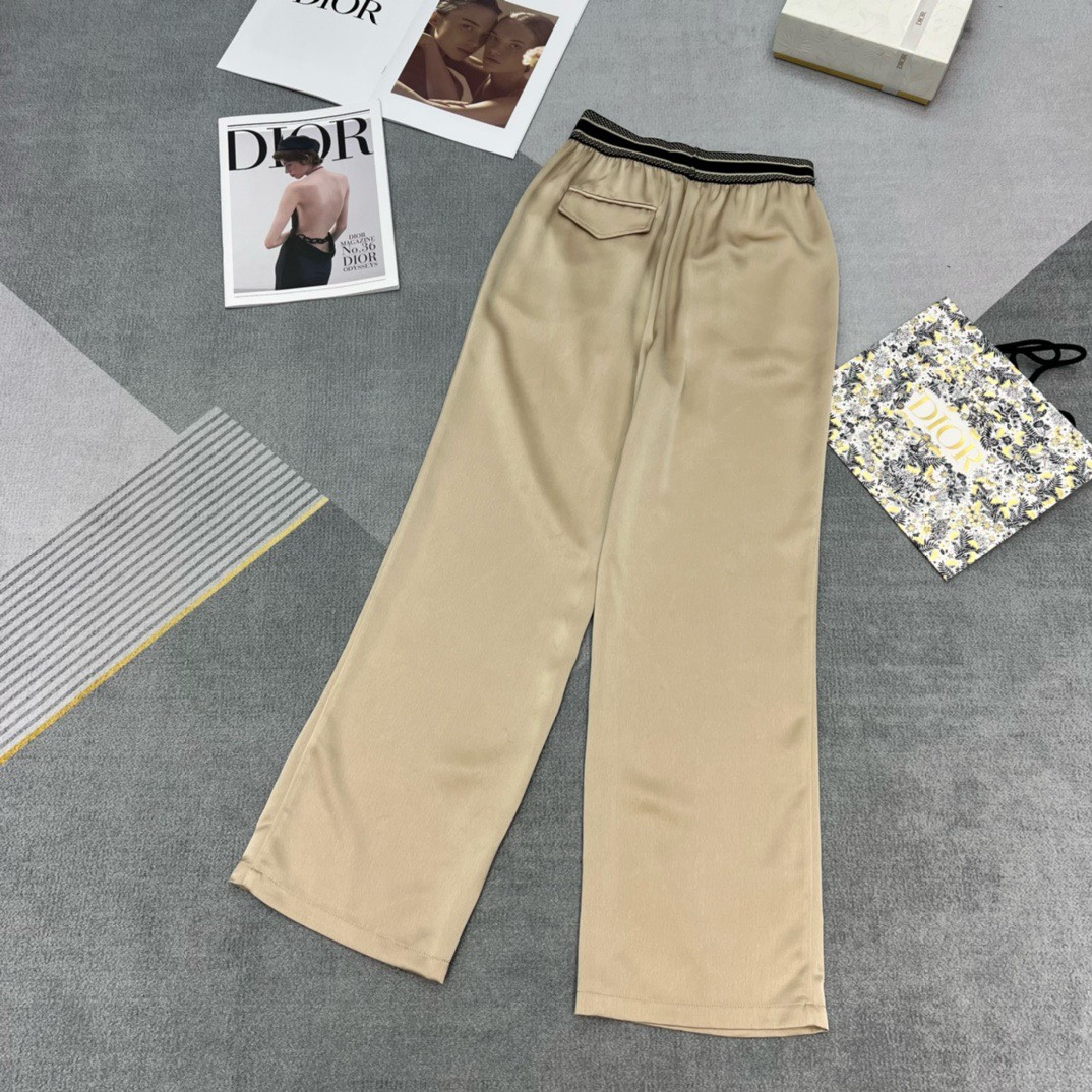 Bagsaaa D10r Silk Beige Pants