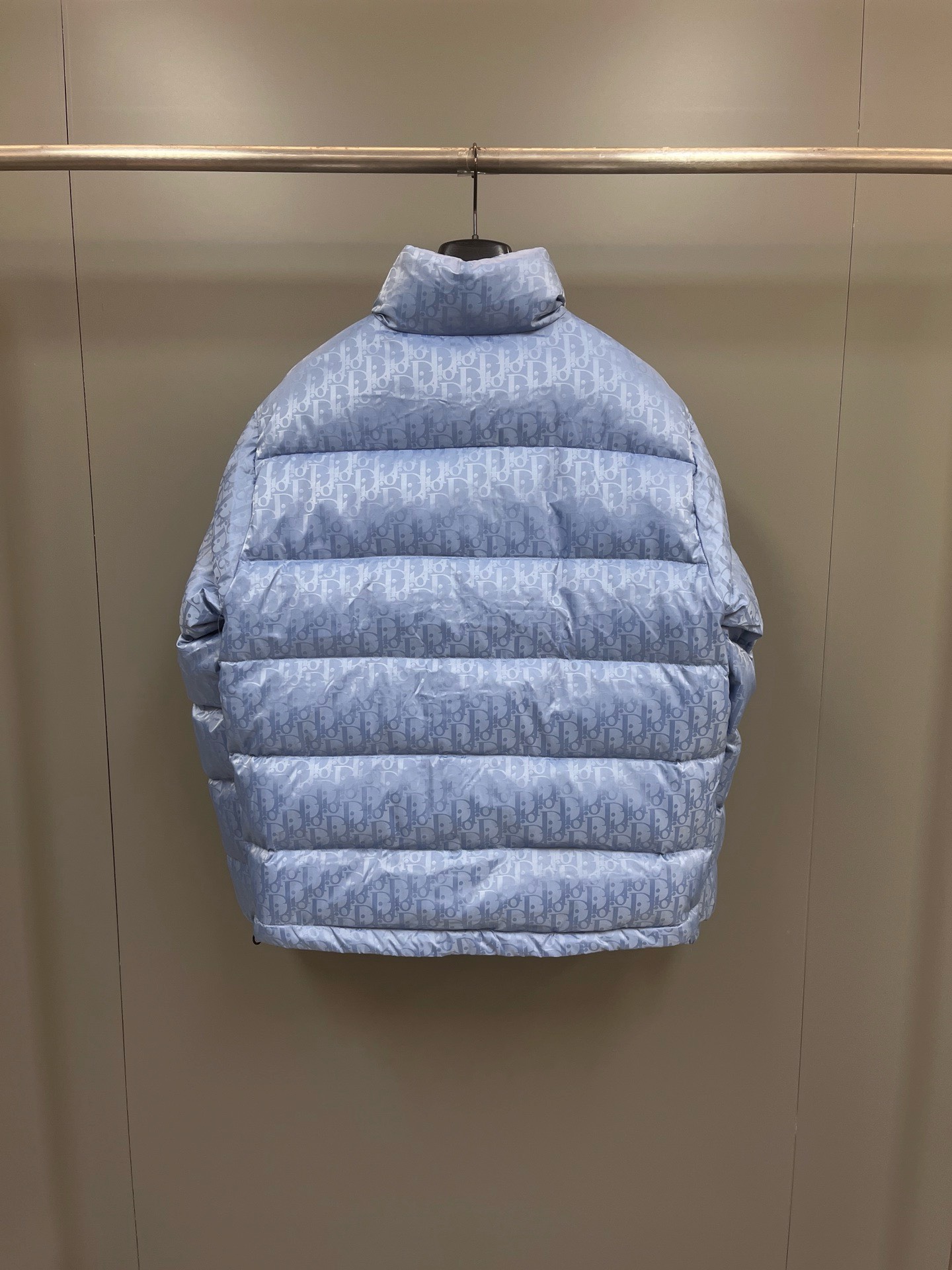 Bagsaaa D10r Oblique Down Jacket Blue Technical Jacquard