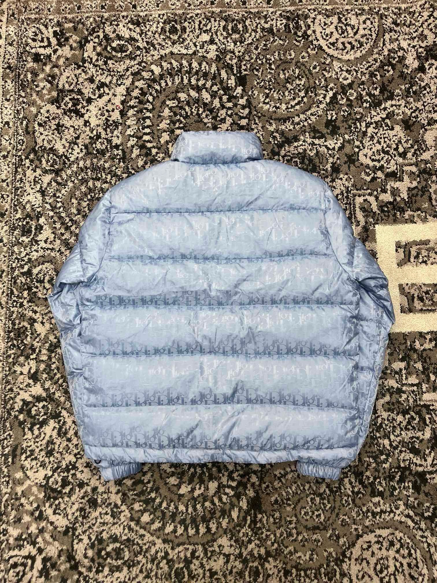 Bagsaaa D10r Oblique Down Jacket Blue Technical Jacquard