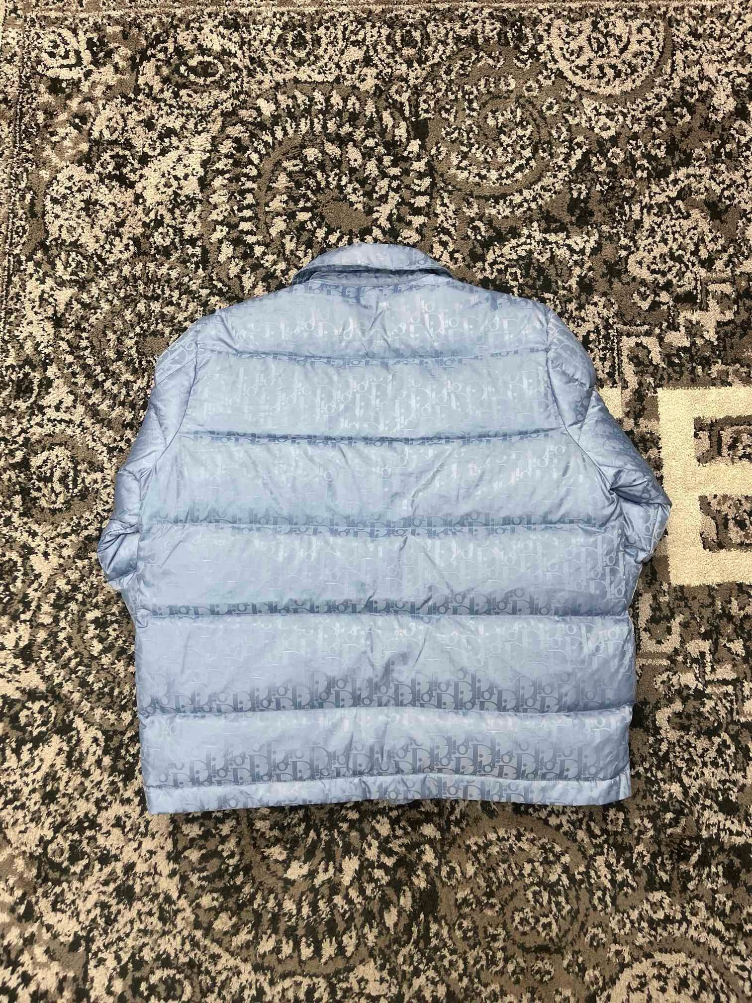 Bagsaaa D10r Oblique Down Jacket Blue Technical Jacquard 02