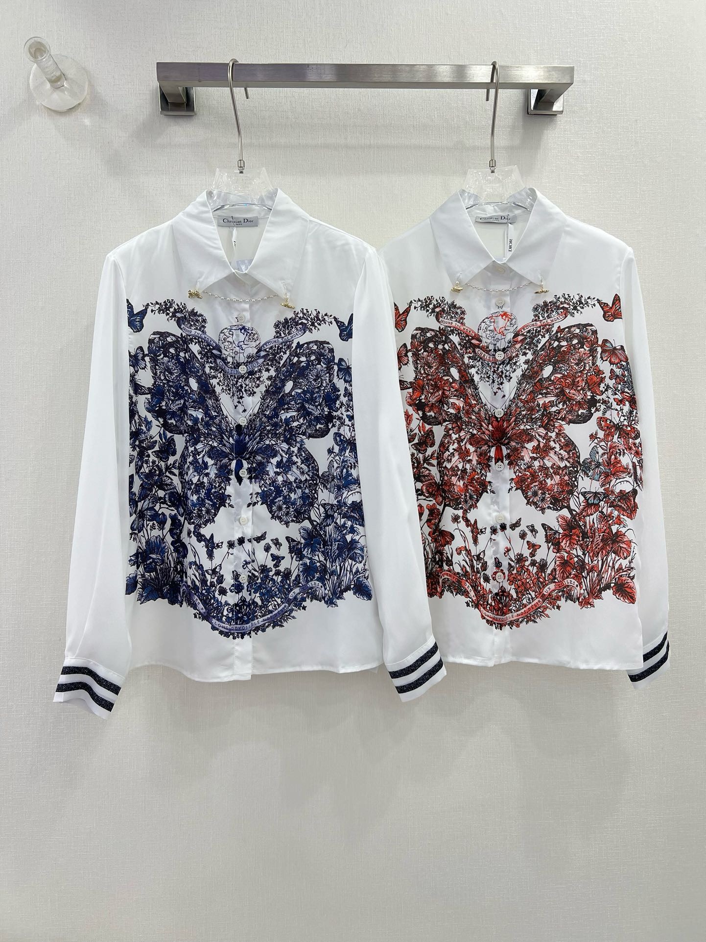 Bagsaaa D10r Shirt Blue & Red