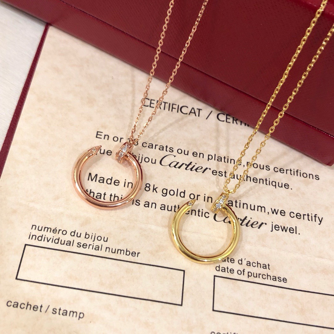 Bagsaaa Ca*t1er Juste Un Clou With D1am0nd Necklace