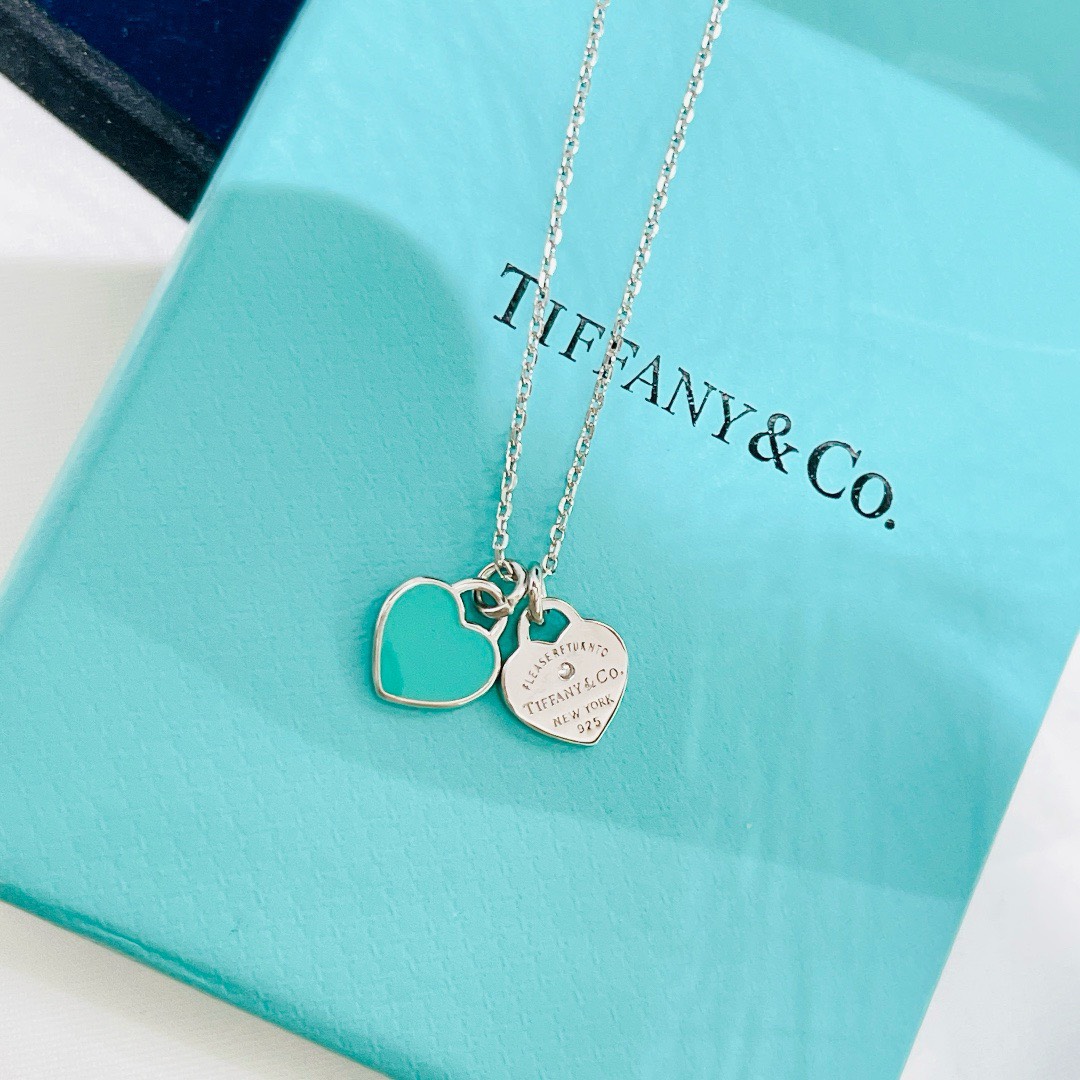 Bagsaaa T*f*ny & Co Double Heart Necklace 02