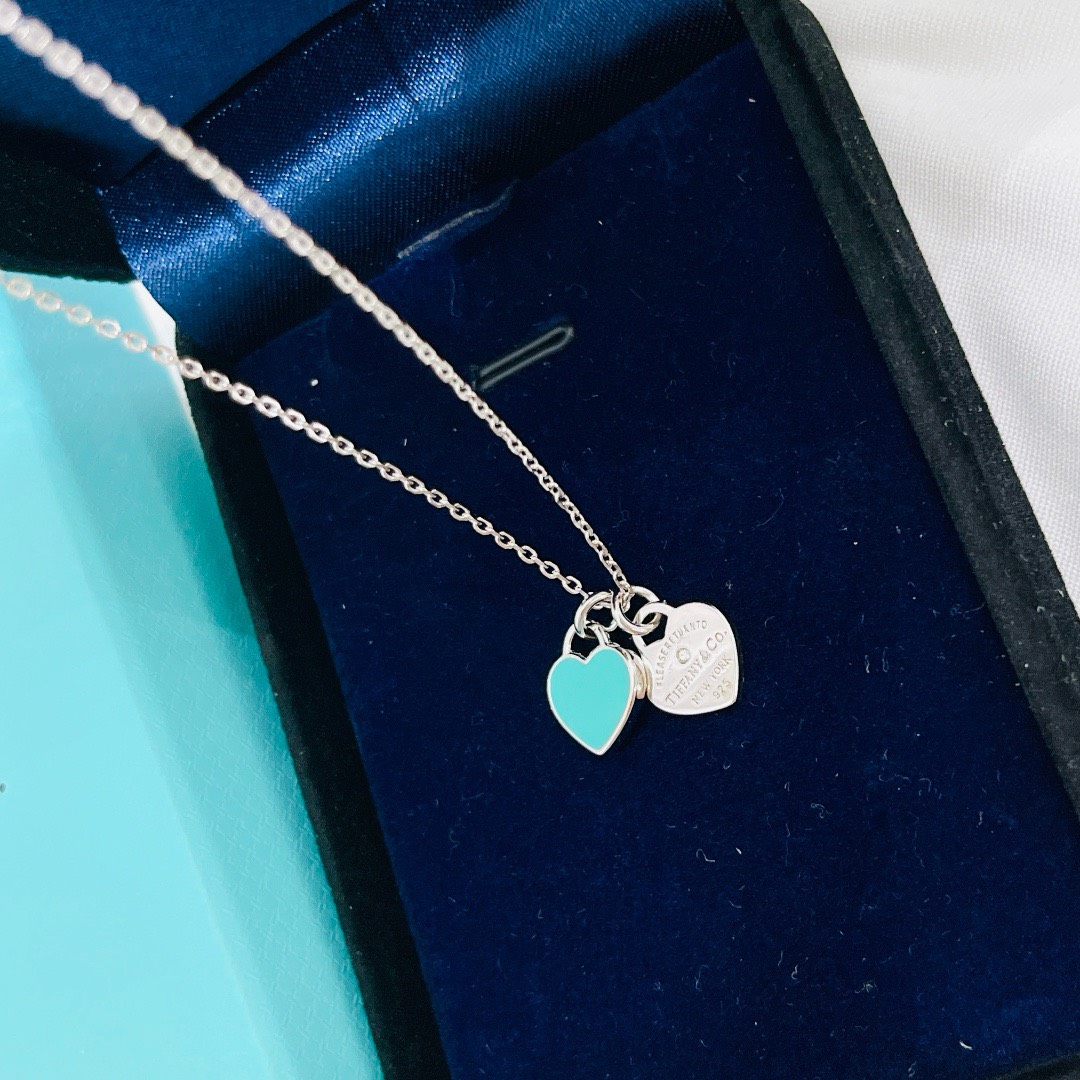 Bagsaaa T*f*ny & Co Double Heart Necklace 02