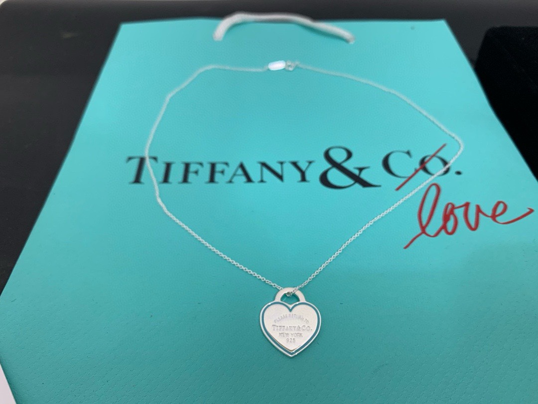 Bagsaaa T*f*ny & Co. Return To Heart Enamel Border Taurus Engraved Silver Necklace 18"
