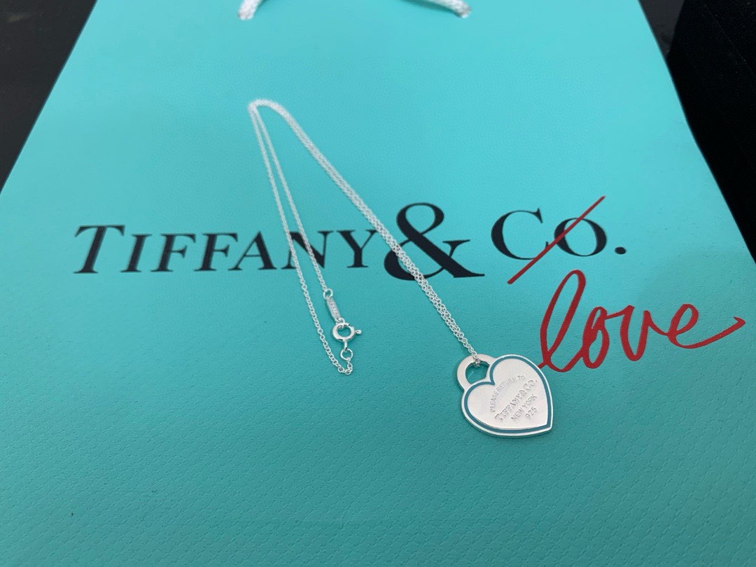 Bagsaaa T*f*ny & Co. Return To Heart Enamel Border Taurus Engraved Silver Necklace 18"