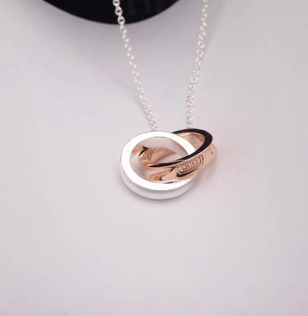 Bagsaaa T*f*ny & Co Interlocking Circles Pendant Necklace