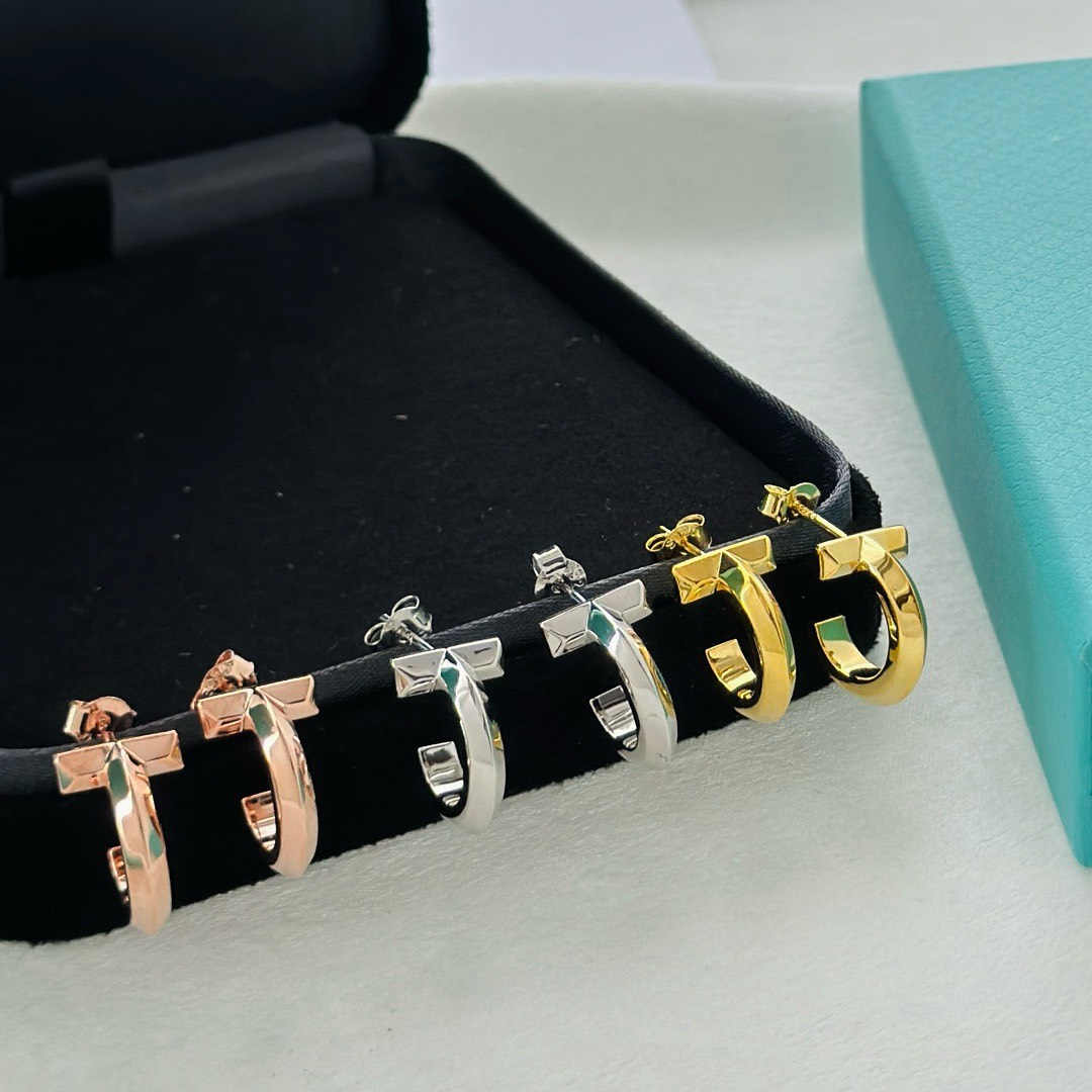 Bagsaaa T*f*ny&Co T*f*ny T T1 Hoop Earrings