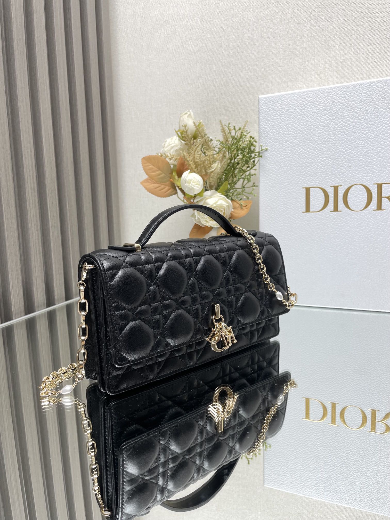 Bagsaaa Miss D10r Bag In Black - 21x11.5x4.5cm