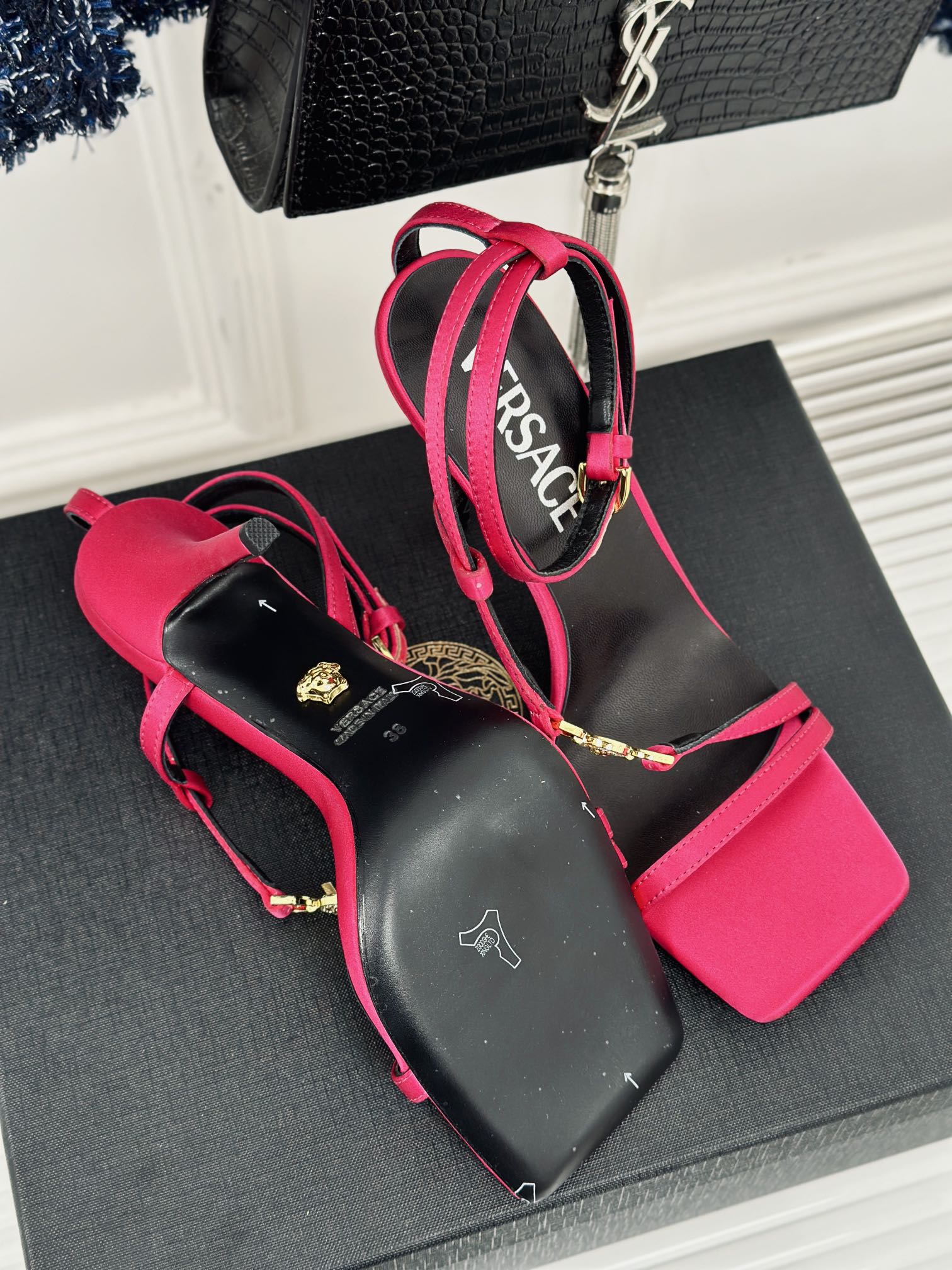 Bagsaaa Versace High Heels Sandals In Pink
