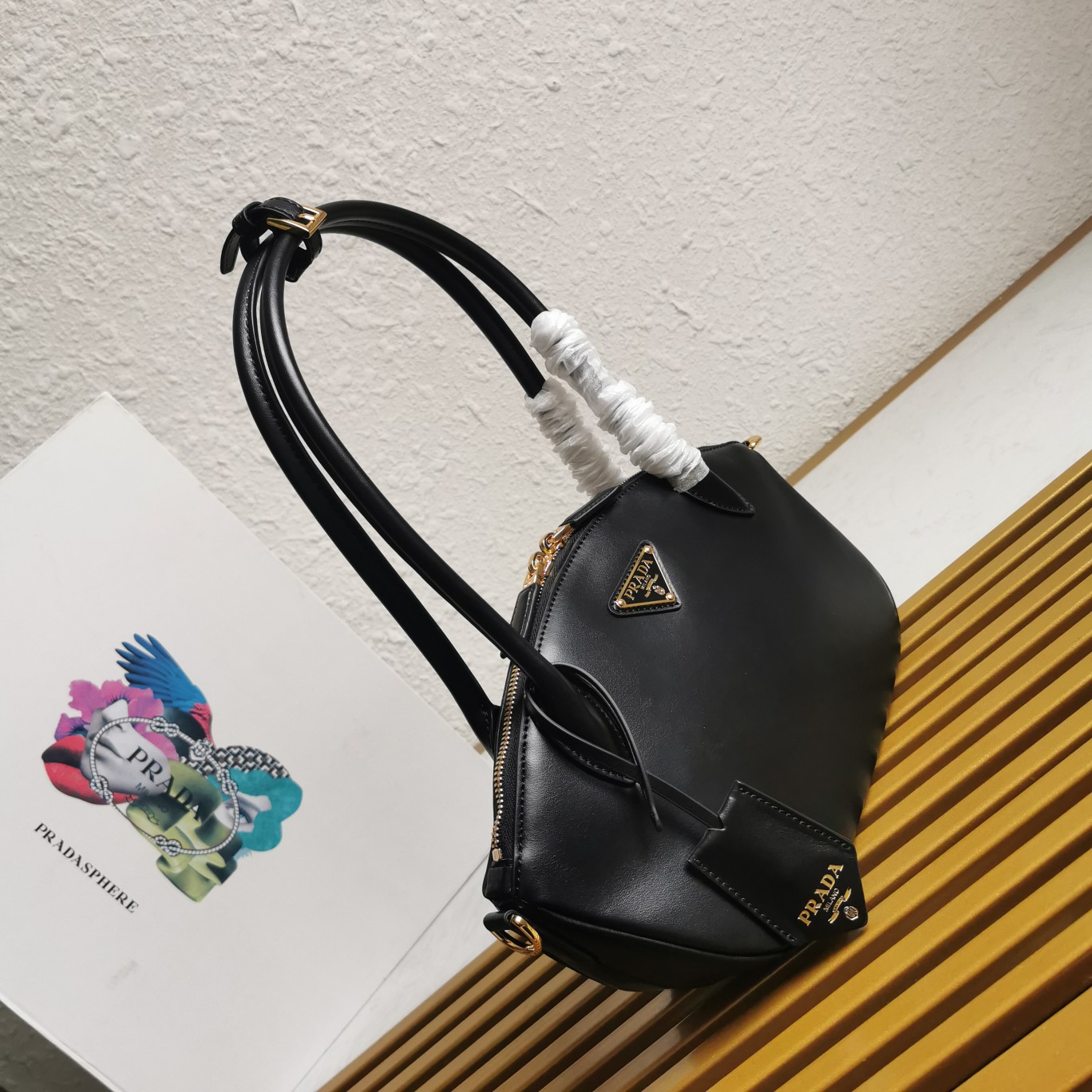 Bagsaaa Pra*a leather handbag black - 31*16*11cm