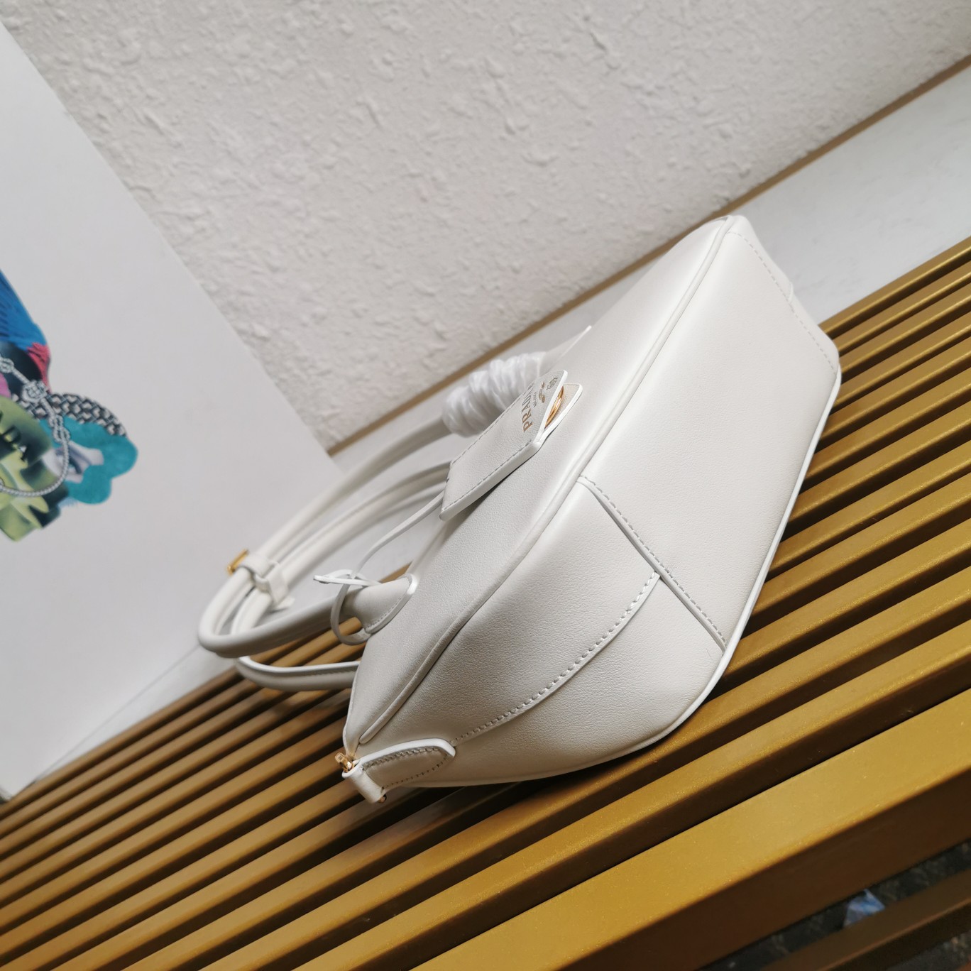 Bagsaaa Pra*a leather handbag white - 31*16*11cm