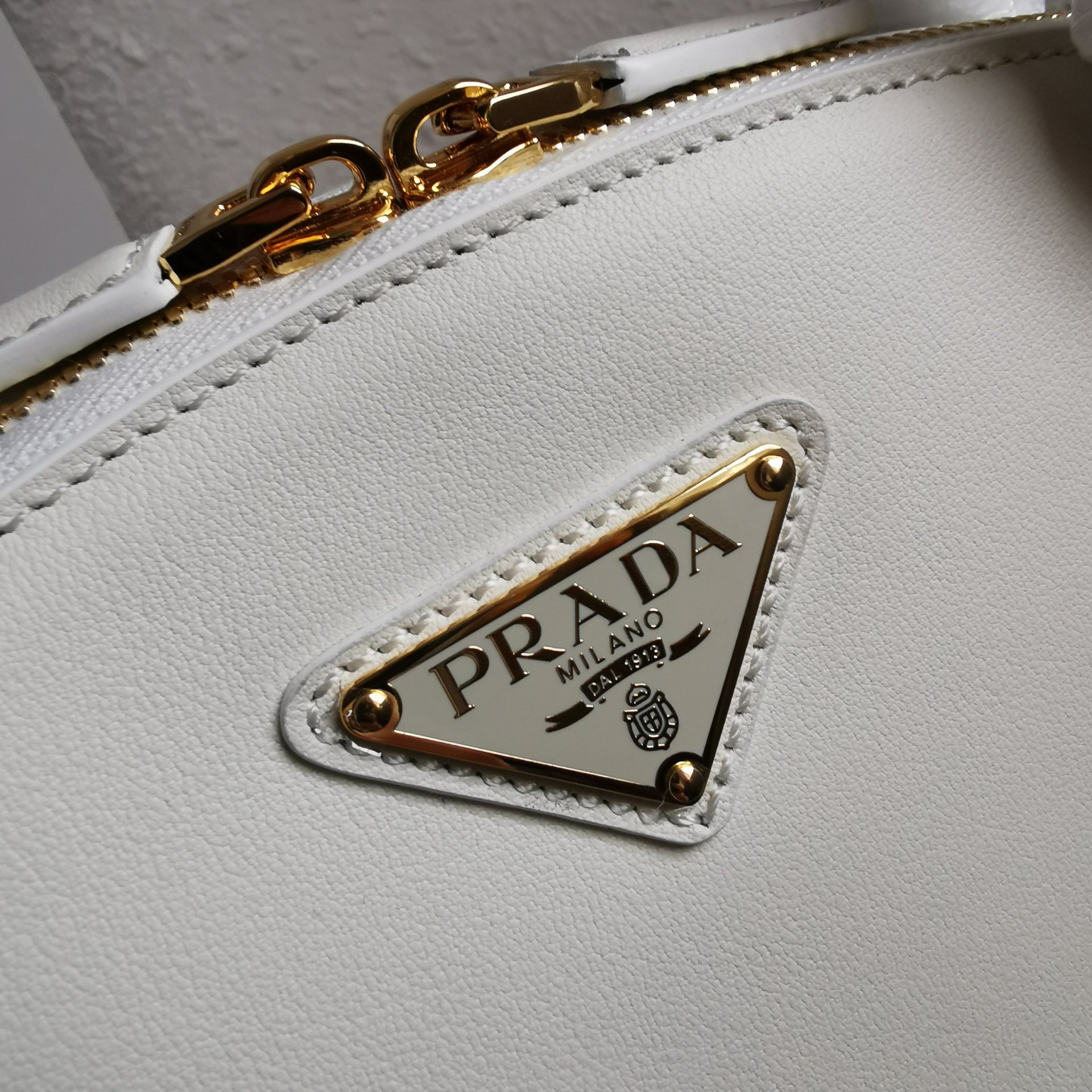 Bagsaaa Pra*a leather handbag white - 31*16*11cm