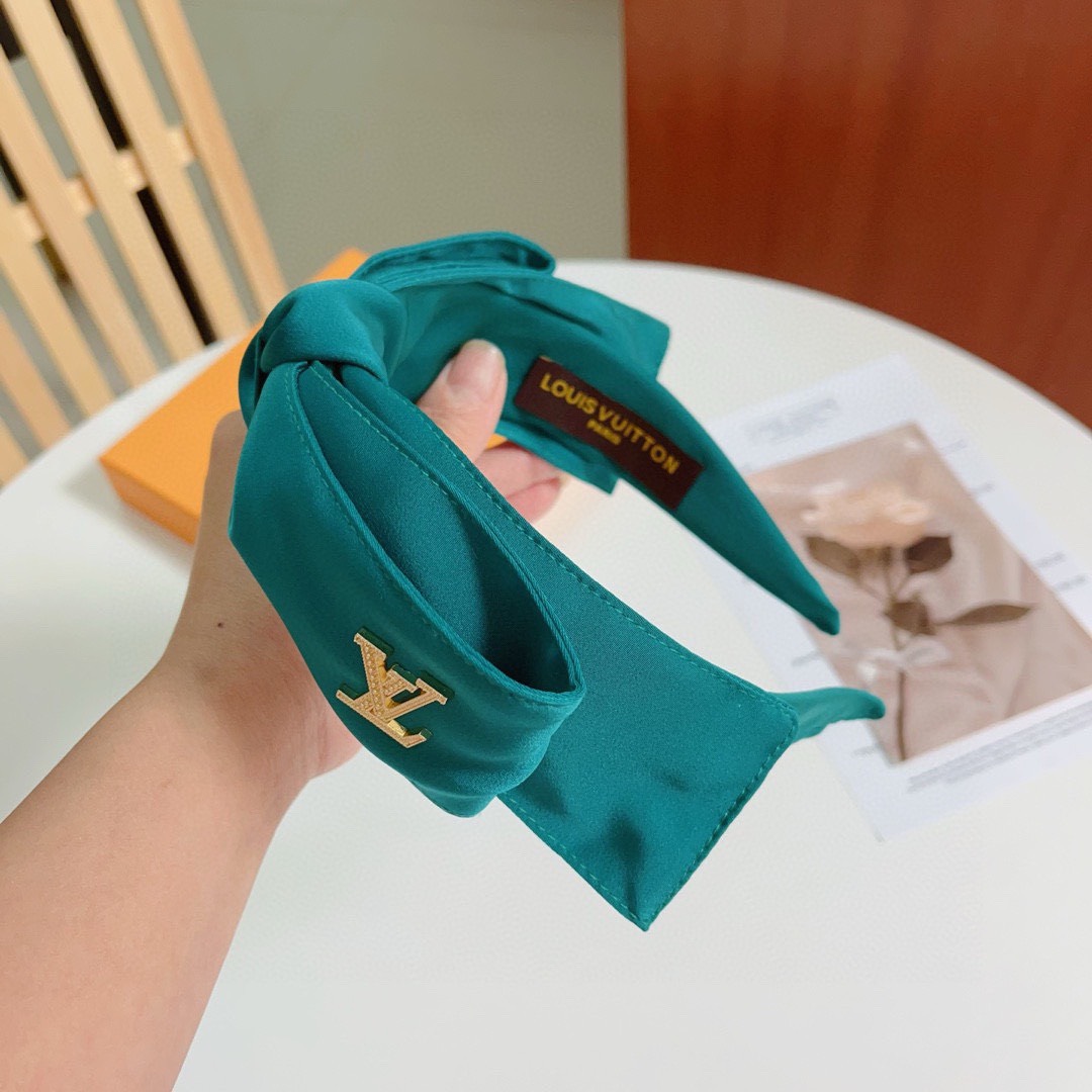 Bagsaaa L0vis Vvtt0n Green Headband, D1am0nd Logo