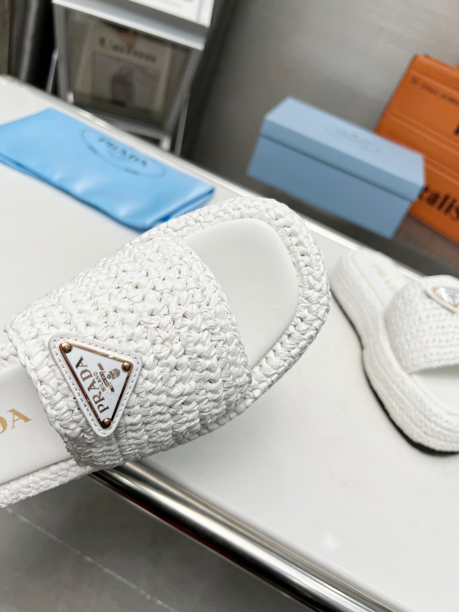 Bagsaaa Pra*a woven flatform sandals