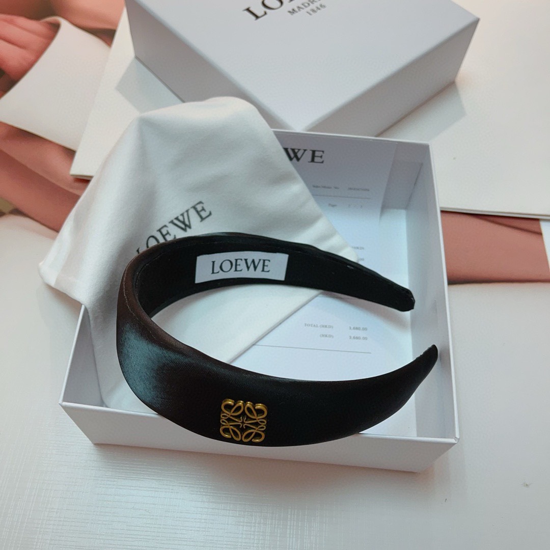 Bagsaaa L0ew* Satin Black Headband