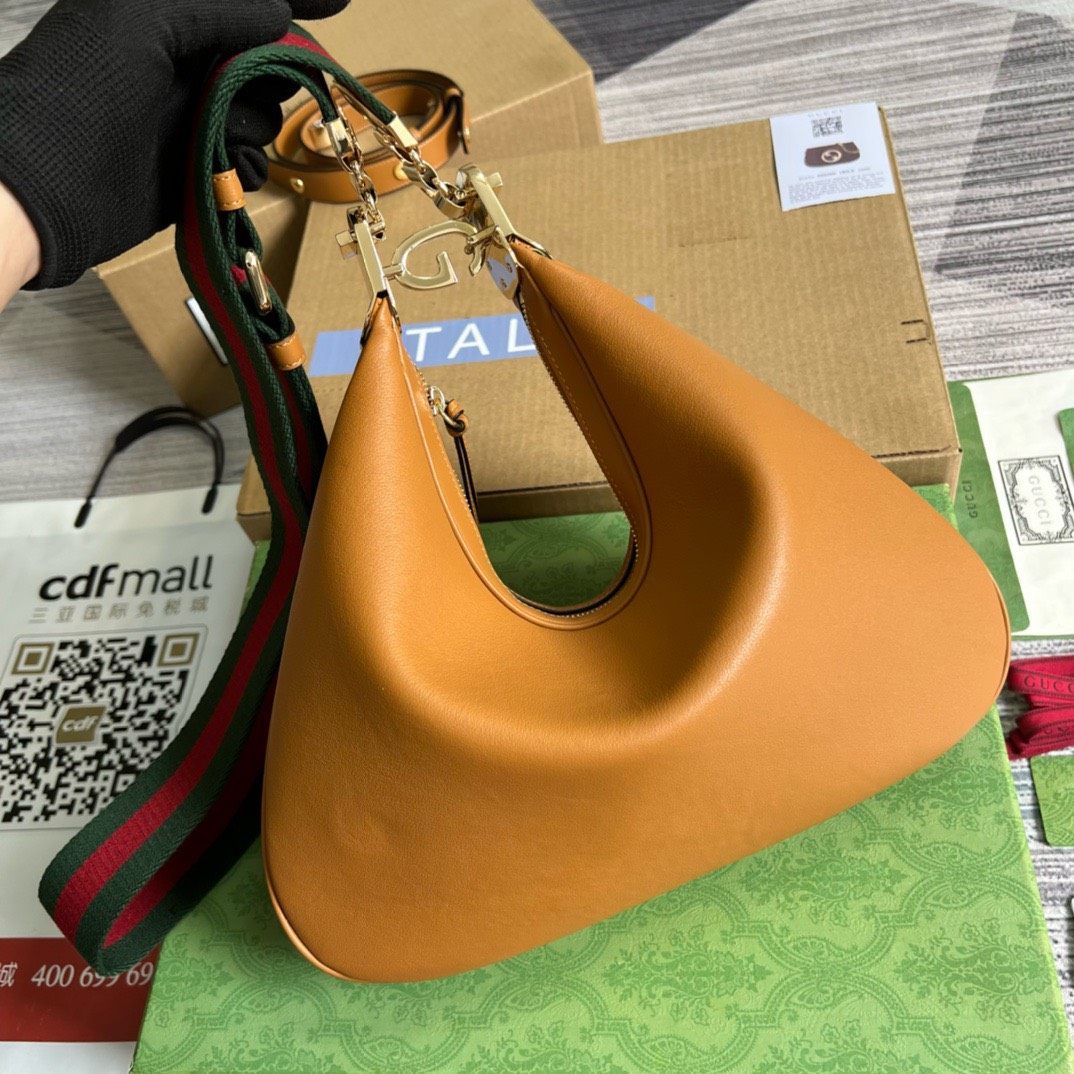Bagsaaa Gvc*1 Attache Large Shoulder Bag In Brown - 35*32*6cm