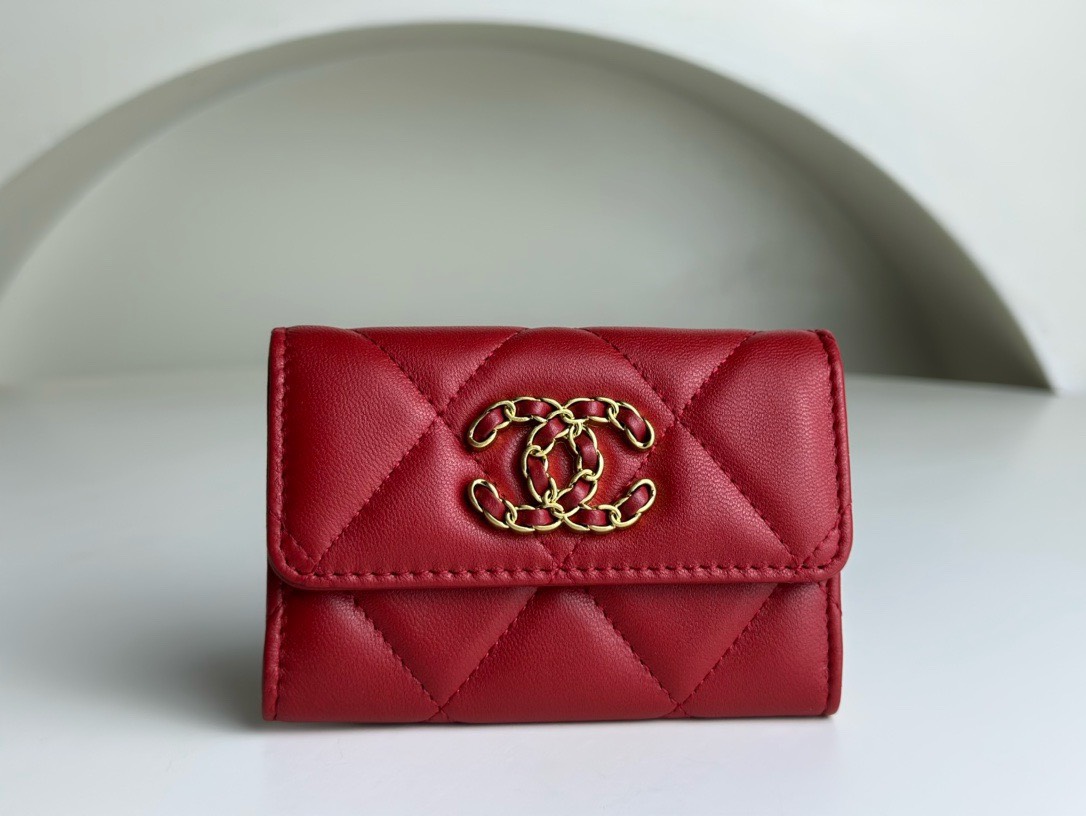 Bagsaaa Chane 19 Flap Wallet Gold Hardware