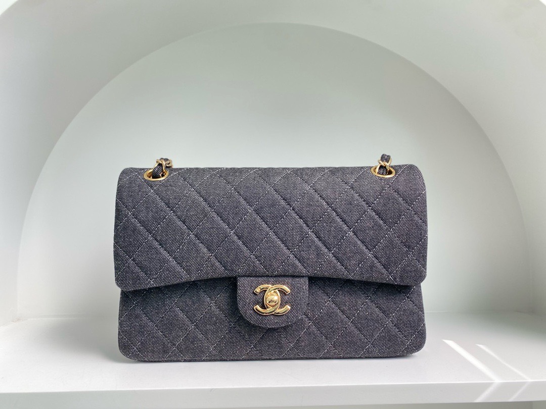 Bagsaaa Ch**el Flap Bag Grey - 25x17x7cm