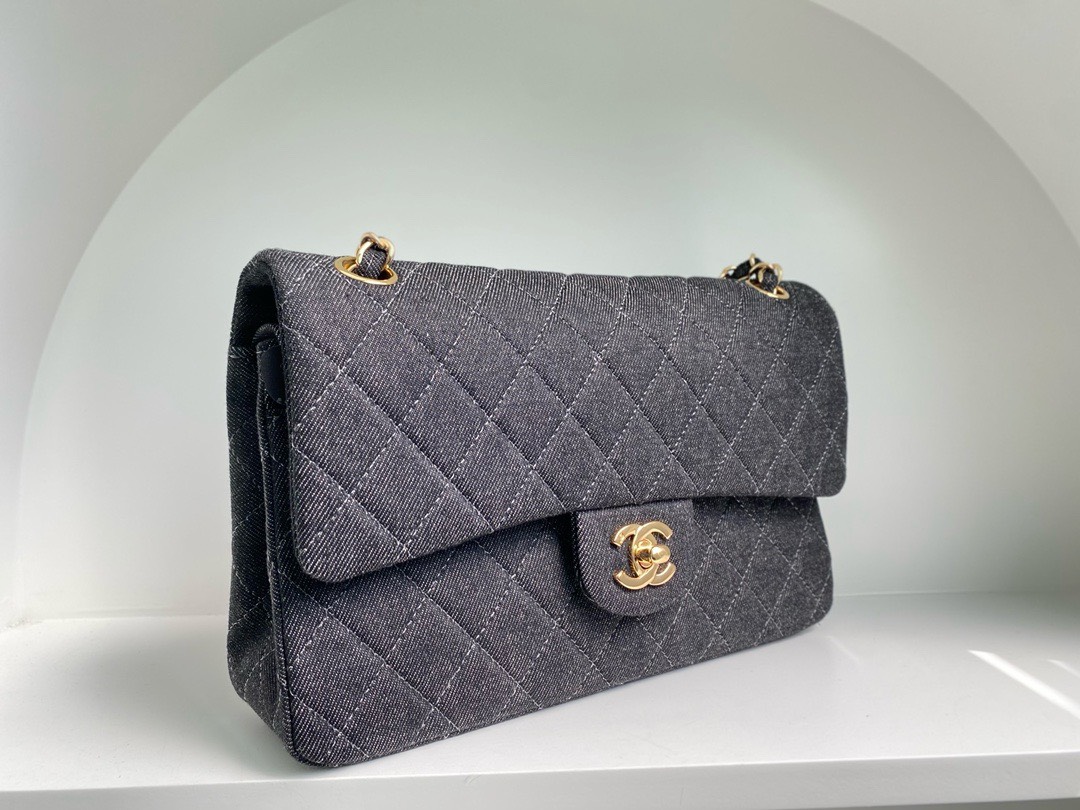 Bagsaaa Ch**el Flap Bag Grey - 25x17x7cm