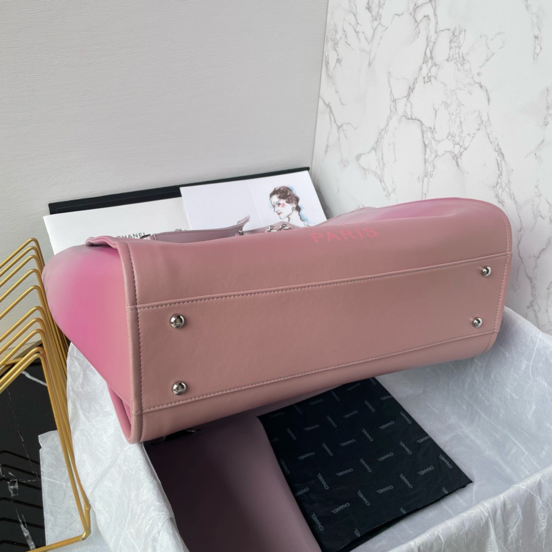 Bagsaaa Ch**el Deauville Shopping Tote Pink - 34cm